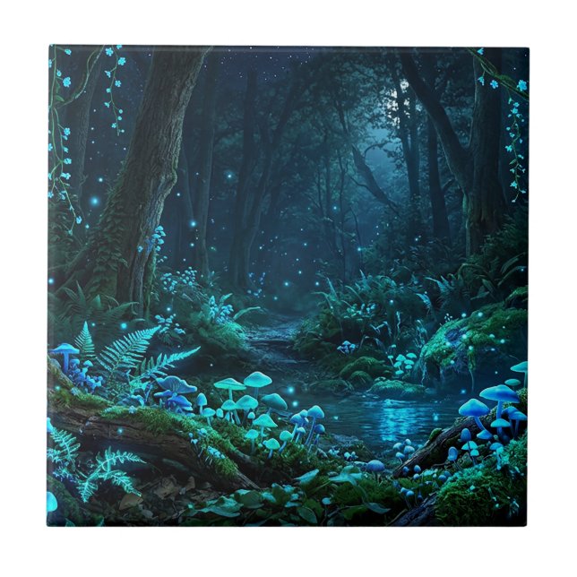 Magical Forest Ceramic Tile (Front)