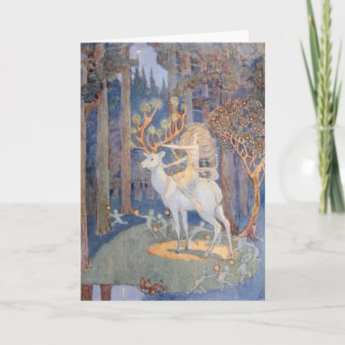 Magical Forest Christmas by Jessie Bayes Holiday Card