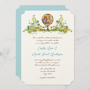 Magical Forest Circle of Love Wedding Invitations