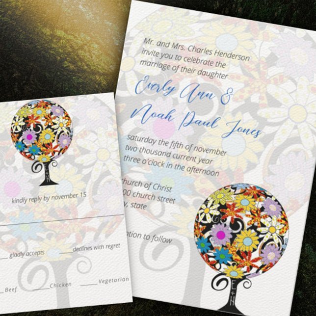Magical Forest Circle of Love Wedding Invitations (Creator Uploaded)