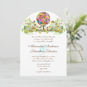 Magical Forest Circle of Love Wedding Invitations
