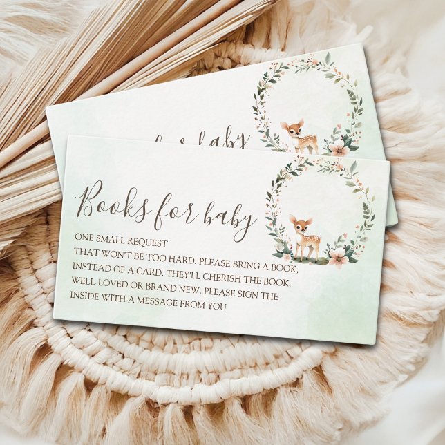 Magical Forest Deer Baby Shower Enclosure Card (Creator Uploaded)