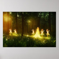 Magical Forest | Elf & Fairies | Fantasy Nature Poster