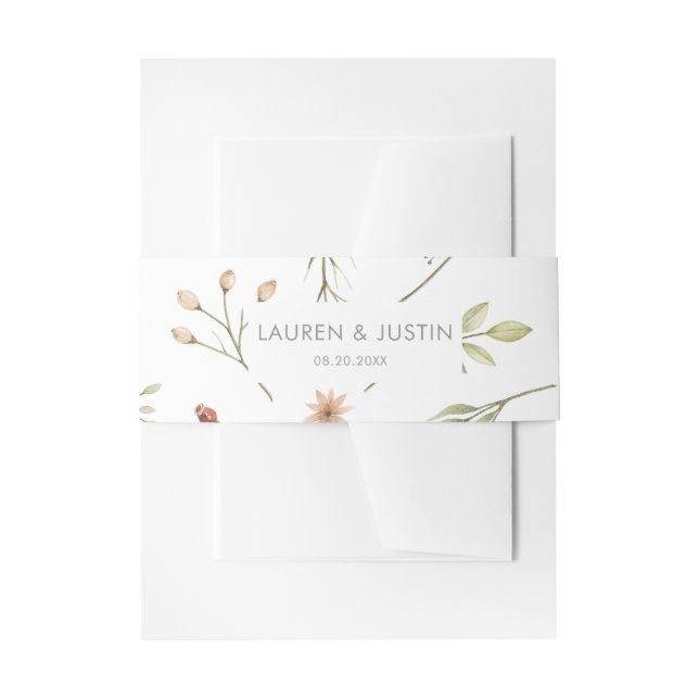 Magical Forest Floral Wedding Belly Band (Front Example)