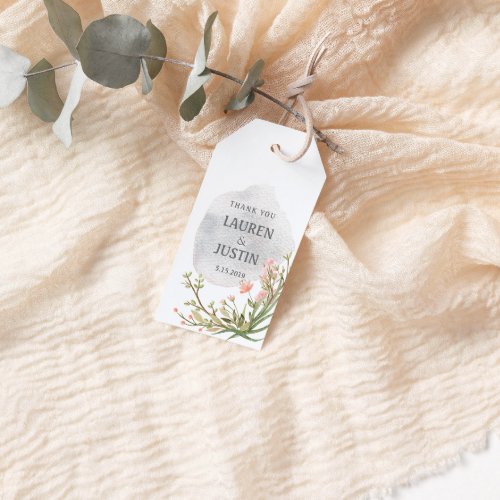 Magical Forest Floral Wedding Favor Gift Tags