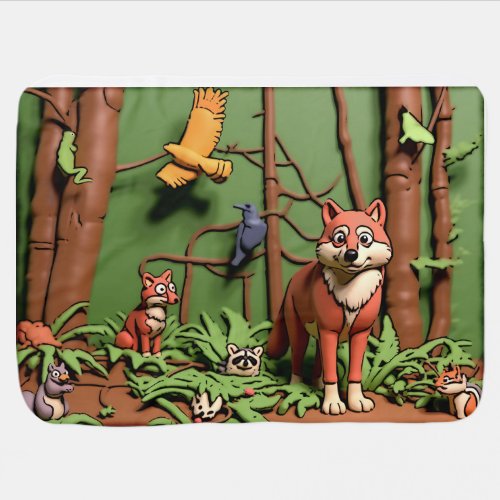 Magical Forest - Forest Animals Baby Blanket