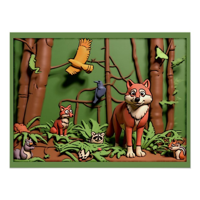 Magical Forest - Forest Animals Poster (Front)