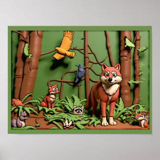 Magical Forest - Forest Animals Poster