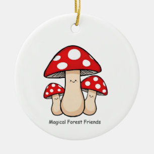Magical Forest Friends – Cute Illustration Ceramic Ornament