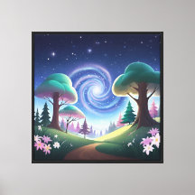 Magical Forest Gateway: Swirling Galaxy 