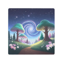 Magical Forest Gateway: Swirling Galaxy