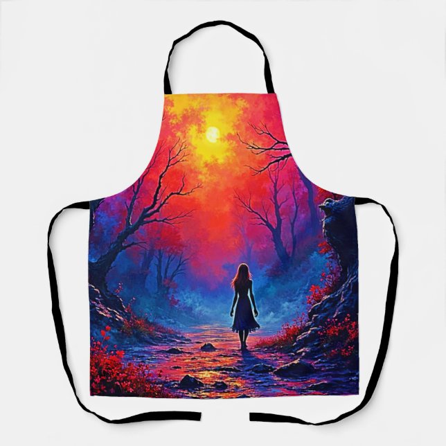Magical Forest Girl's Solitude Design Apron (Front)