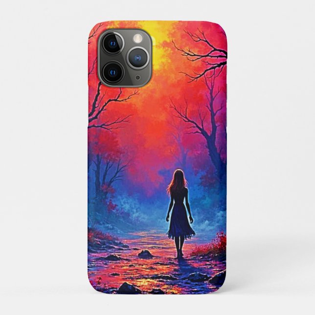 Magical Forest Girl's Solitude Design Case-Mate iPhone Case (Back)