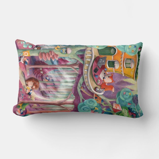 Magical Forest Lumbar Pillow (Front)