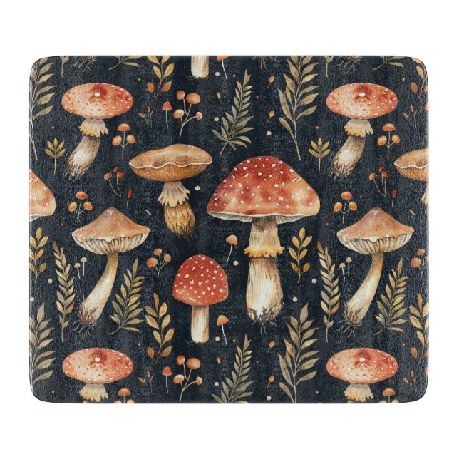 Magical Forest Mushroom Cutting Board (Front)