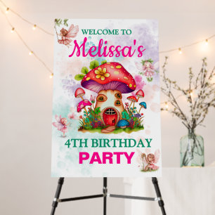 Magical Forest Mushroom House with Fairies Foam Board