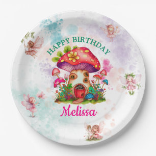 Magical Forest Mushroom House with Fairy Paper Plates
