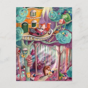 Magical Forest Postcard by colonelle at Zazzle