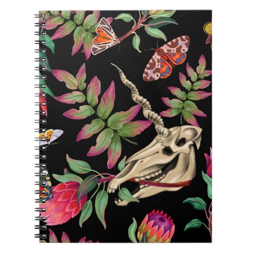 Magical Forest Unicorn Dark Pattern Notebook