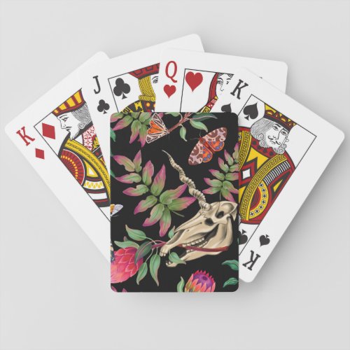 Magical Forest Unicorn Dark Pattern Playing Cards
