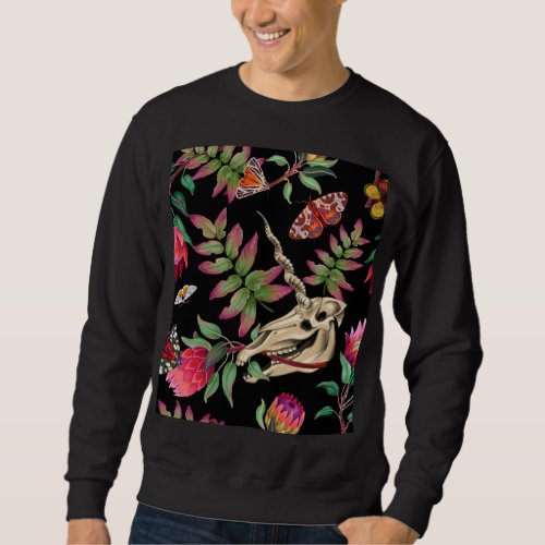 Magical Forest Unicorn Dark Pattern Sweatshirt