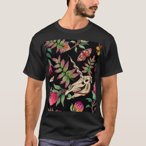 Magical Forest Unicorn Dark Pattern T_Shirt