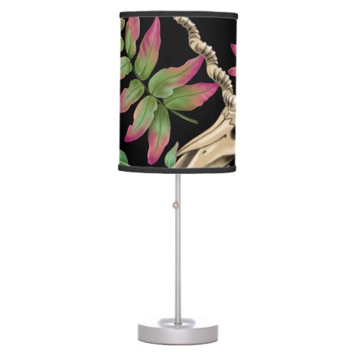 Magical Forest Unicorn Dark Pattern Table Lamp
