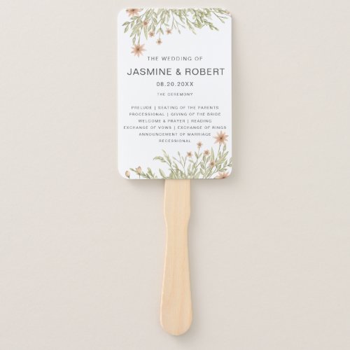 Magical Forest  Wedding Program Hand Fan