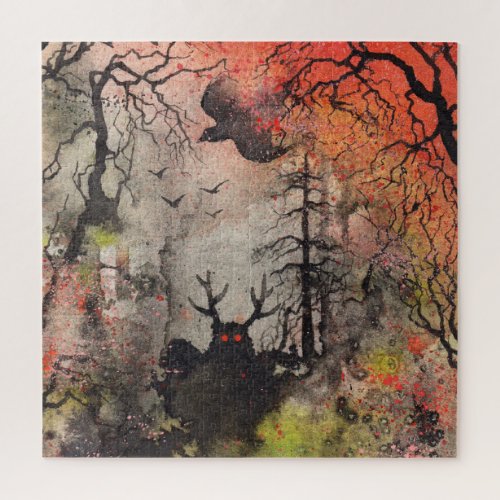 Magical Forest Whimsical Creature Illustration Jigsaw Puzzle