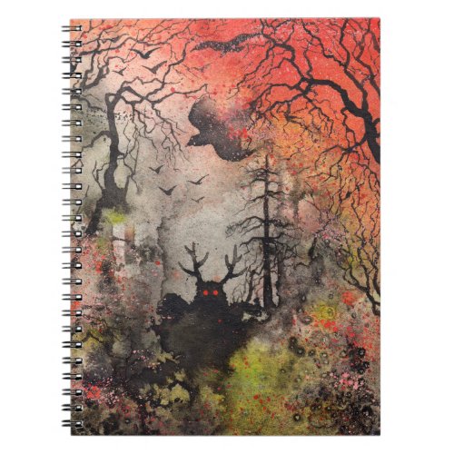 Magical Forest Whimsical Creature Illustration Notebook