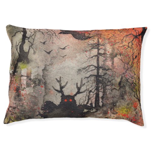 Magical Forest Whimsical Creature Illustration Pet Bed