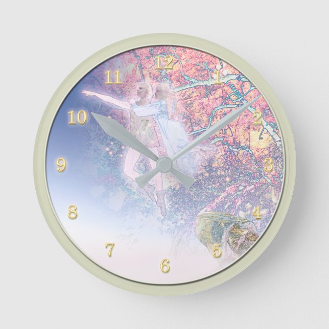 MAGICAL FOREST Wish upon a Star Round Clock (Front)