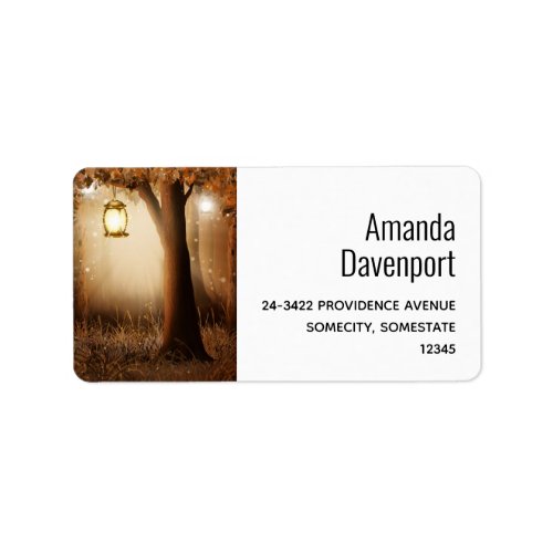 Magical Forest with Fairy Lights Address Label