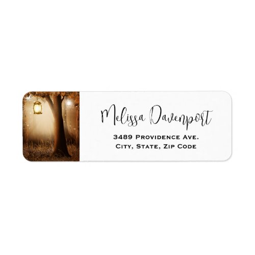 Magical Forest with Fairy Lights Address Label