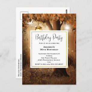 Magical Forest with Fairy Lights Birthday Invite