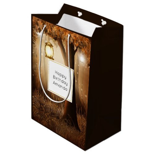 Magical Forest with Fairy Lights Birthday Medium Gift Bag