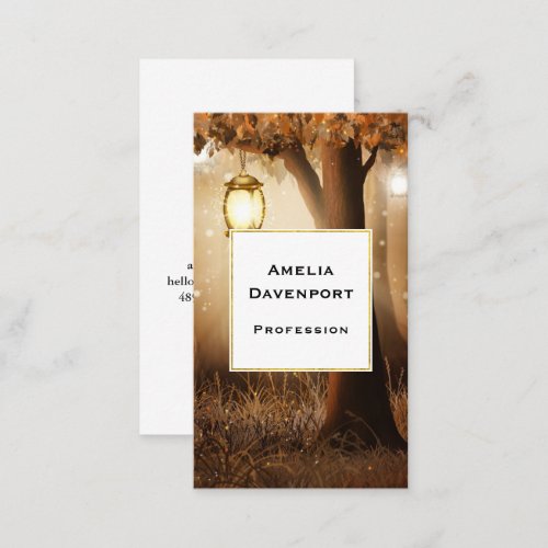 Magical Forest with Fairy Lights Business Card