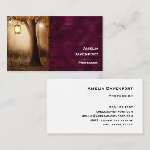 Magical Forest with Fairy Lights Business Card