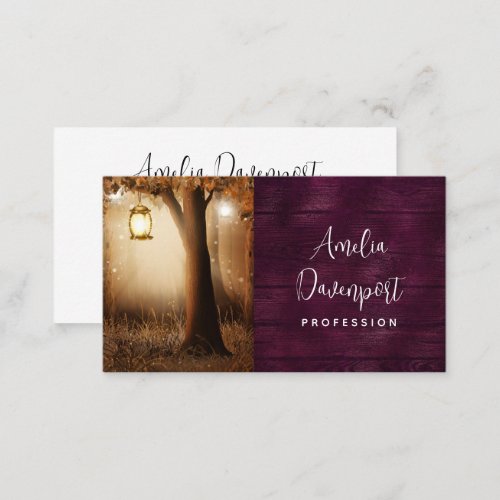Magical Forest with Fairy Lights Business Card