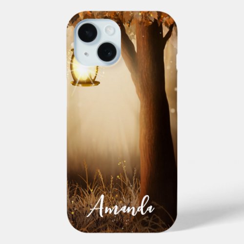 Magical Forest with Fairy Lights iPhone 15 Case