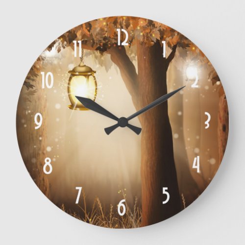 Magical Forest with Fairy Lights Large Clock