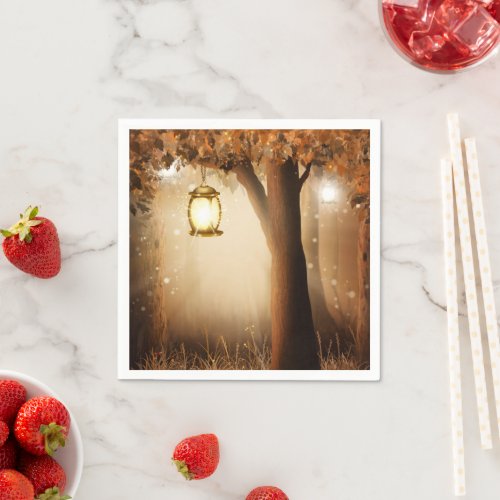 Magical Forest with Fairy Lights Napkins