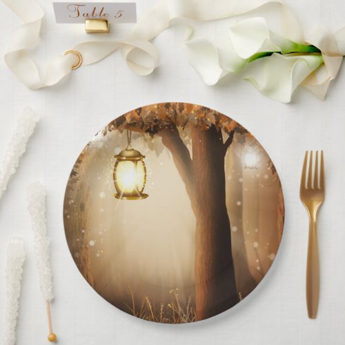 Magical Forest with Fairy Lights Paper Plates
