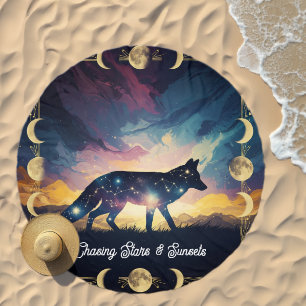 Magical Fox Beach Towel - Chasing Stars Beach Towel