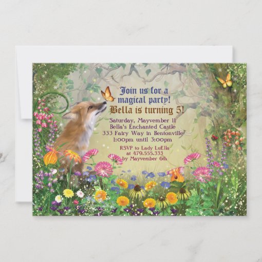 Magical Fox Forest Party Invitation | Zazzle