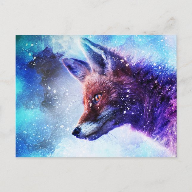 Magical Fox Spirit Animal Postcard (Front)