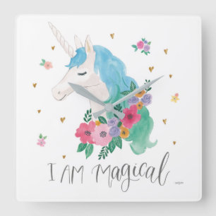Magical Friends IV I Am Magical Square Wall Clock