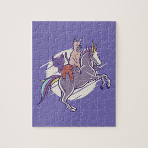 Magical Friends  Unicorn, Alpaca, Kitten, Sloth Jigsaw Puzzle