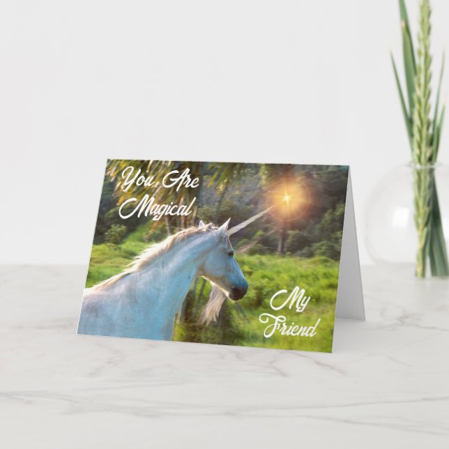 Magical Friendship Day with Unicorn Card (Front)