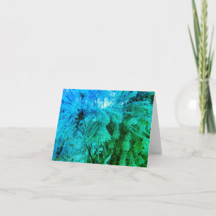 Magical Frozen Fir Tree Twigs in a Winter Forest Note Card